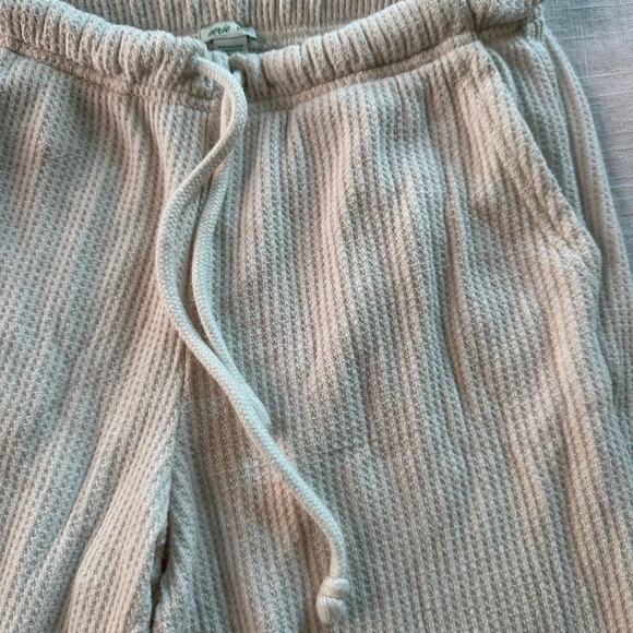 Aerie Cream Waffle Knit Pajama Pants - Picture 3 of 9